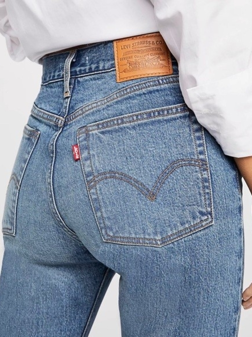Levi's High-Rise Vintage Blue Straight Jeans